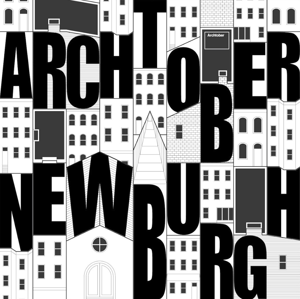 Archtober Newburgh, architectural collage logo